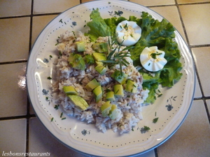 recette - Salade de riz aux avocats