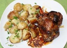 Souris d'agneau au miel et au thym