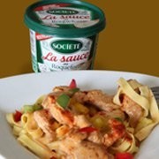  Tagliatelles au poulet, sauce au roquefort