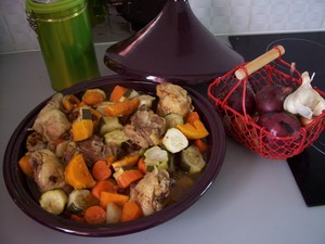 recette - Tajine agneau, poulet et légumes de saison