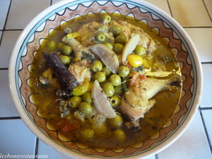 Tajine de poulet aux citrons confits