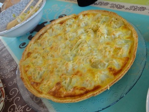 Tarte au chou-fleur et saint-Agur