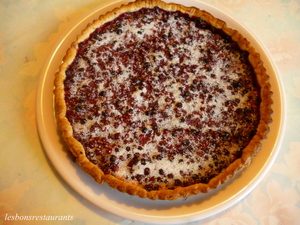 recette - Tarte aux groseilles et aux biscuits roses de Reims