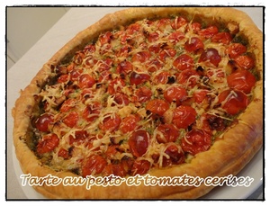 recette - Tarte aux tomates cerises et pesto