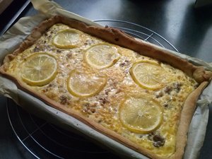 Tarte au bœuf et citron