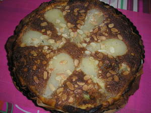 recette - Tarte Bourdaloue aux poires et à la crème d'amandes