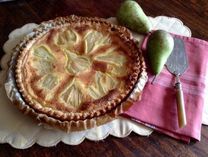 recette - Tarte aux poires parfumeé au kirsch