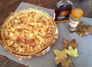 recette - Tarte aux pommes, rhum et cannelle