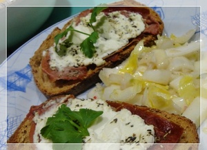 recette - Tartines jambon cru et chèvre frais 