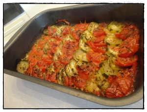 recette - Tian de courgettes et tomates