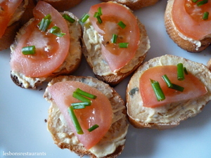 recette - Toasts au beurre de bleu de Bresse