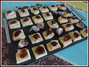 recette - Toasts briochés au foie gras et confiture de figues