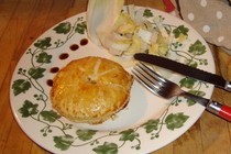 Tourte au jambon blanc et au gruyère