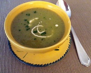 recette - Velouté poireaux et courgette