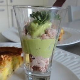 recette - Verrine de thon à l'avocat