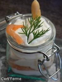 recette - Verrines aux deux saumons et sa Chantilly salée