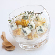 recette - Verrines de poires et roquefort aux herbes de Provence