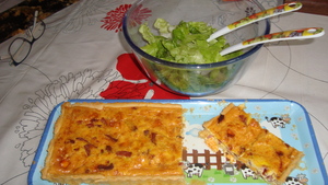 recette - Quiche bacon et mimolette