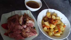 recette - Jarrets de porc au Riesling, pommes de terre fondantes