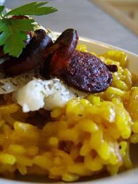 recette - Risotto épicé au cabillaud et chorizo 