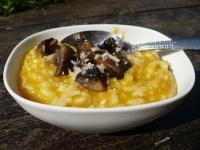 recette - Risotto à la citrouille et aux champignons