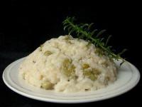 Risotto aux fèves et petits pois frais