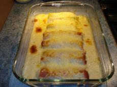 recette - Roulades de poireaux et jambon en gratin