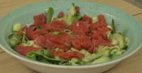 recette - Salade de courgette et saumon