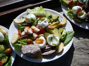 recette - Salade de fruits et charcuterie