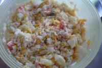 Salade des iles au riz, pamplemousse et noix de coco