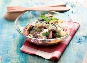 recette - Salade de la mer, harengs et blé