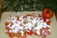 recette - Salsa de tomates aux fleurs de coriandre