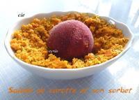 recette - Sorbet de betterave sur brunoise de carottes nouvelles