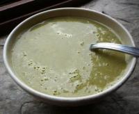 recette - Soupe de courgettes, petits pois et boursin