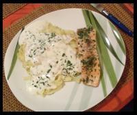 recette - Tagliatelles coco et saumon