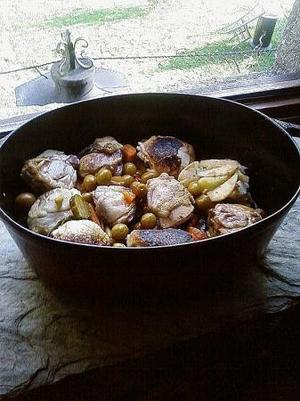 recette - Tajine de poulet en cocotte en fonte