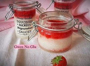 recette - Crème tapioca au citron & coulis de fraise