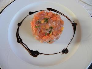 Tartare de marlin à la papaye