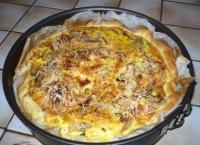 recette - Tarte aux oignons, lardons et serpolet