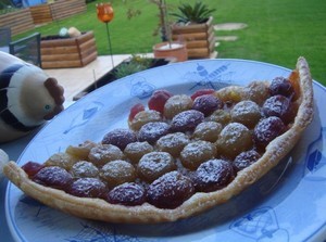 recette - Tarte aux deux raisins