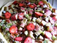 recette - Tarte fraise rhubarbe