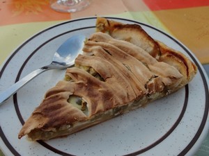 recette - Tarte à la rhubarbe meringuée