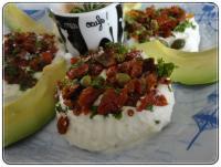 recette - Timbales de fromage aux tomates confites