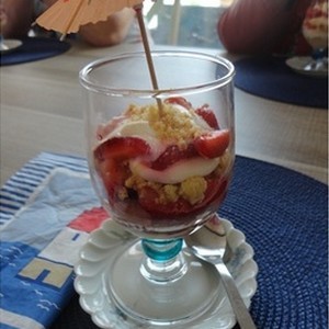 Trifle sablé aux fraises