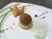 recette - Truffe de foie gras, compote de poires et coings