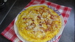 Tortilla bacon, oignon et fromage
