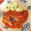 Roulades de cœurs de céleris à la sauce tomate