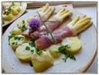 Roulades d'asperges au jambon cru sauce au miel au thermomix