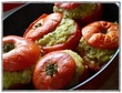 Tomates farcies à la brandade de morue et pâte d'olives vertes