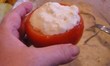 Tomates farcies de mousse de concombre